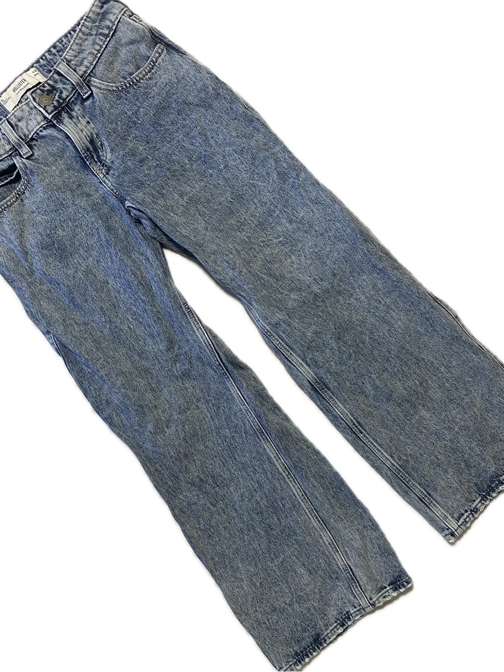 Hollister Women's Medium Blue Wide-Leg Jeans